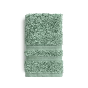 Mainstays Performance Cotton Hand Towel, Super Soft Quick Dry Fade Resistant, Solid Green Sage