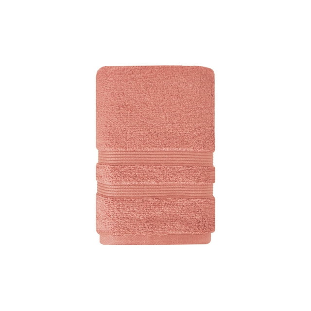 Mainstays Performance Cotton Hand Towel, Super Soft Quick Dry Fade Resistant, Solid Teracotta