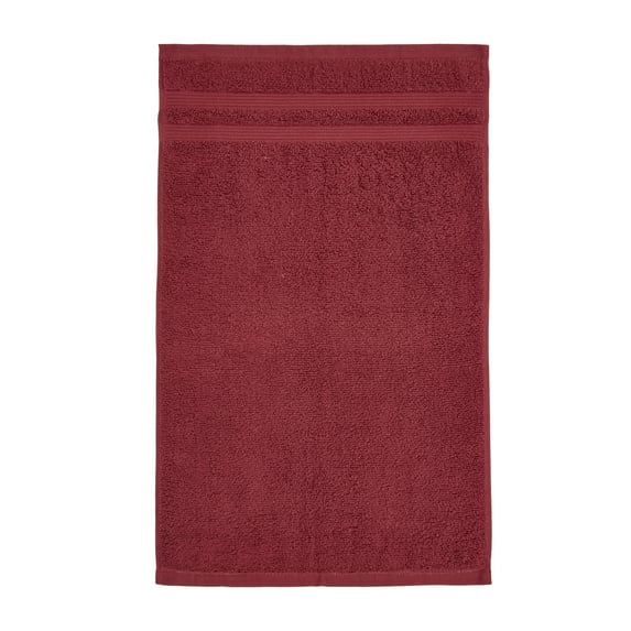 Mainstays Performance Cotton Hand Towel, Super Soft Quick Dry Fade Resistant, Solid Red