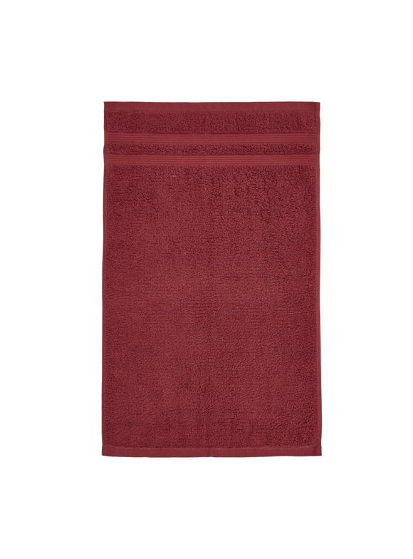 Mainstays Performance Solid Hand Towel, 26" x 16", Red