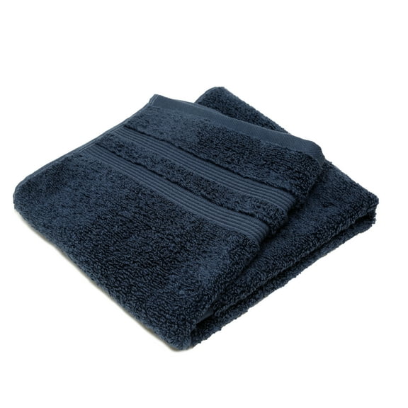 Mainstays Performance Solid Hand Towel, 26" x 16", Washed Indigo