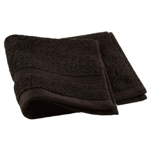 Mainstays Performance Solid Washcloth Brown Basket