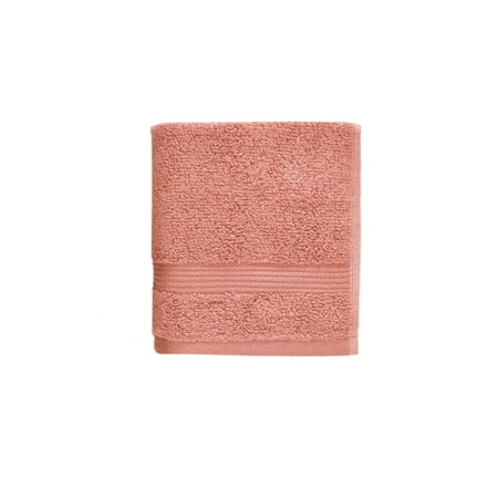 Mainstays Performance Cotton Washcloth, Super Soft Quick Dry Fade Resistant, Solid Teracotta
