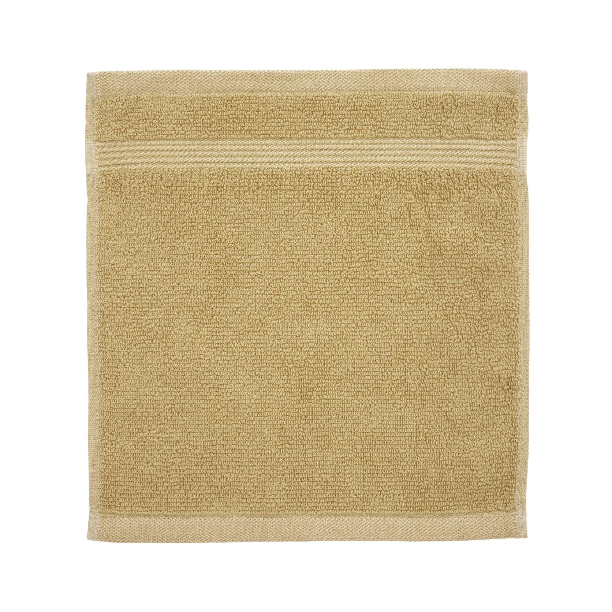 Mainstays Performance Solid Washcloth, 12" x 12", Golden Curry
