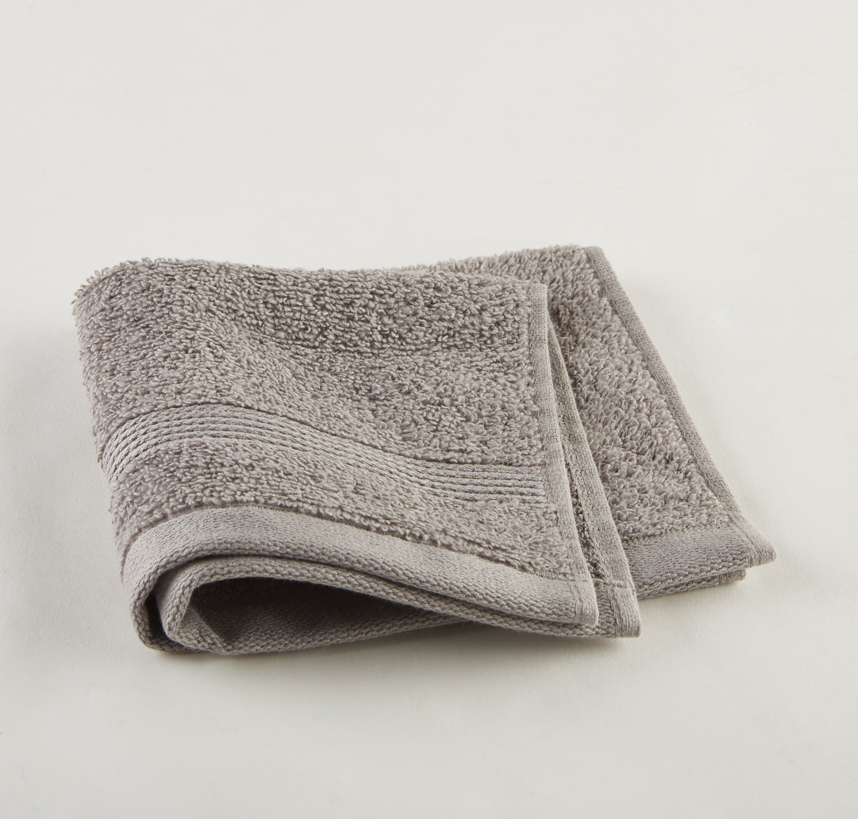 Mainstays Performance Solid Washcloth, 12 x 12, Grey Flannel 