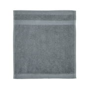 Mainstays Performance Cotton Washcloth, Super Soft Quick Dry Fade Resistant, Solid Grey