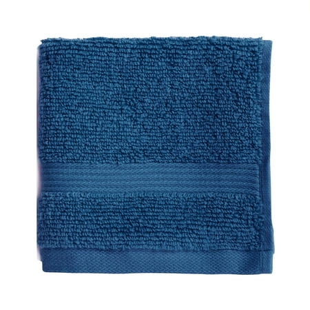 Mainstays Performance Washcloth, Navy, 12 in x 12 in