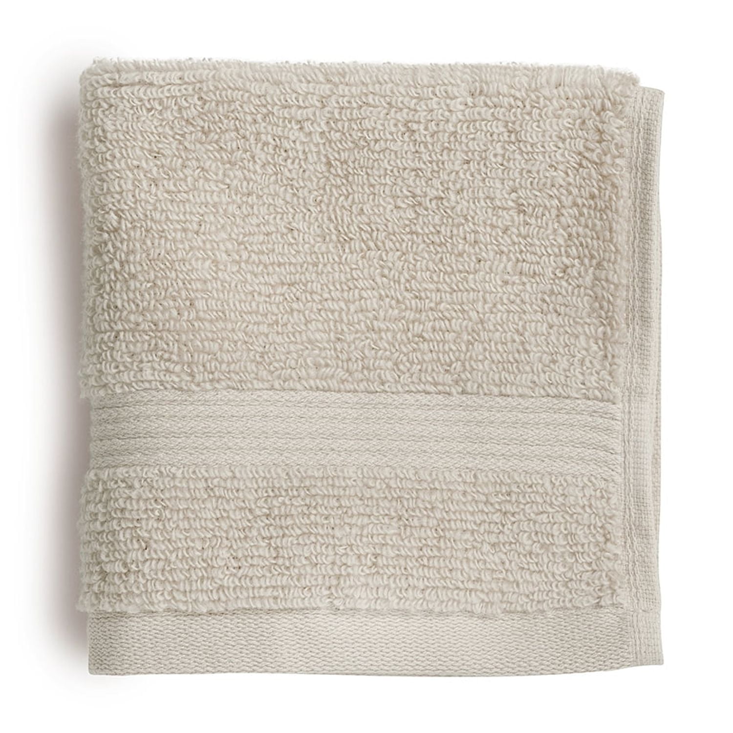 Mainstays Performance Cotton Washcloth, Super Soft Quick Dry Fade Resistant, Solid Beige