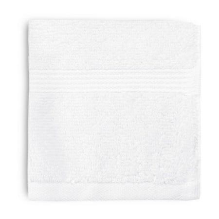 Mainstays Performance Cotton Washcloth, Super Soft Quick Dry Fade Resistant, Solid White