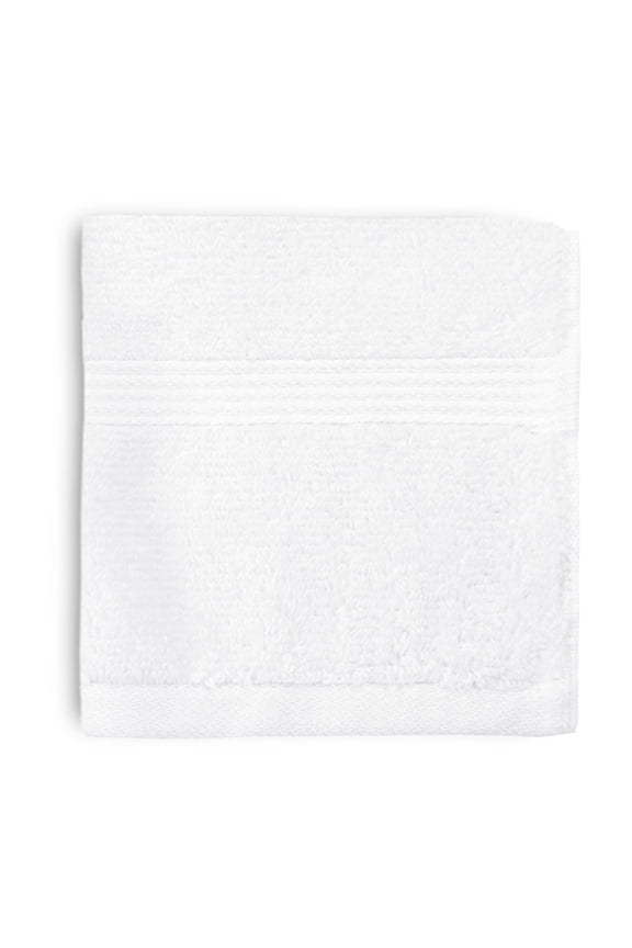 Performance Cotton Washcloth, Super Soft Quick Dry Fade Resistant, Solid White