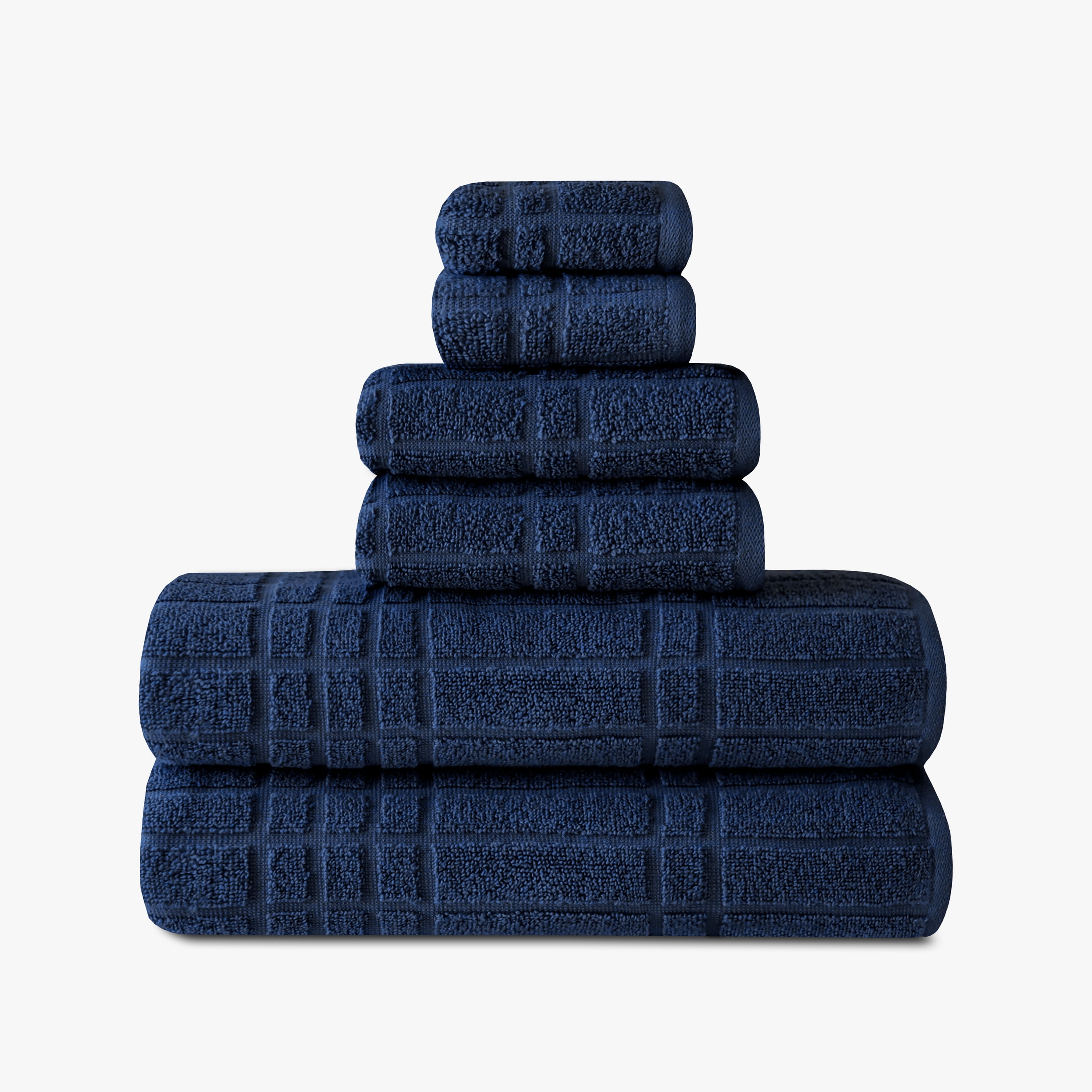Mainstays Performance Texture 6-Piece Towel Bundle, Navy - Walmart.com