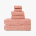 thumbnail image 1 of Mainstays Performance Cotton 6-Piece Bath Towel Set, Super Soft Quick Dry Fade Resistant, Textured Teracotta, 1 of 7