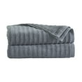 thumbnail image 1 of Mainstays Performance Cotton 2-Piece Bath Sheet Set, Oversized Super Soft Quick Dry Fade Resistant, Textured Grey, 1 of 12
