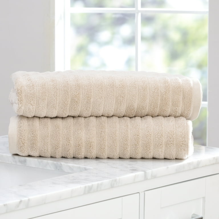 Mainstays Performance Solid 6-Piece Bath Towel Set - Papyrus Beige 