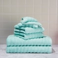 thumbnail image 1 of Mainstays Performance Textured 6-Piece Bath Towel Set - Classic Mint, 1 of 6
