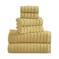 thumbnail image 1 of Mainstays Performance Cotton 6-Piece Bath Towel Set, Super Soft Quick Dry Fade Resistant, Textured Yellow, 1 of 9