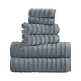 thumbnail image 1 of Mainstays Performance Cotton 6-Piece Bath Towel Set, Super Soft Quick Dry Fade Resistant, Textured Grey, 1 of 9