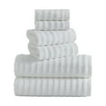 thumbnail image 1 of Mainstays Performance Cotton 6-Piece Bath Towel Set, Super Soft Quick Dry Fade Resistant, Textured White, 1 of 9