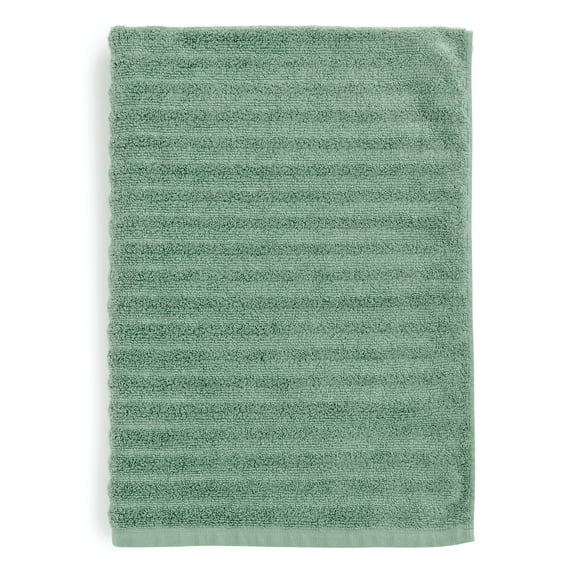 Mainstays Performance Cotton Bath Sheet, Oversized Super Soft Quick Dry Fade Resistant, Textured Green