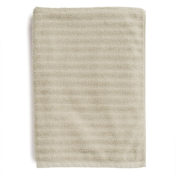 Mainstays Performance Textured Bath Sheet, 30" x 62", Papyrus Beige