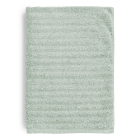 Mainstays Performance Cotton Bath Sheet, Oversized Super Soft Quick Dry Fade Resistant, Textured Light Green