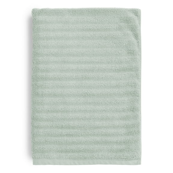 Mainstays Performance Cotton Bath Sheet, Oversized Super Soft Quick Dry Fade Resistant, Textured Light Green