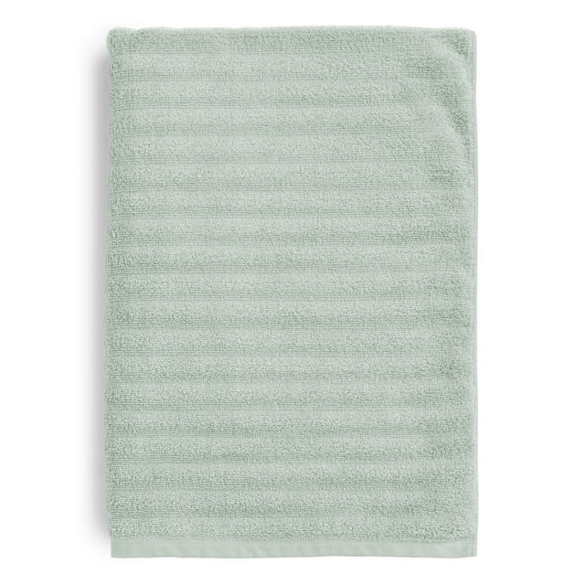 Mainstays Performance Textured Bath Sheet, 30" x 62", Soft Sea