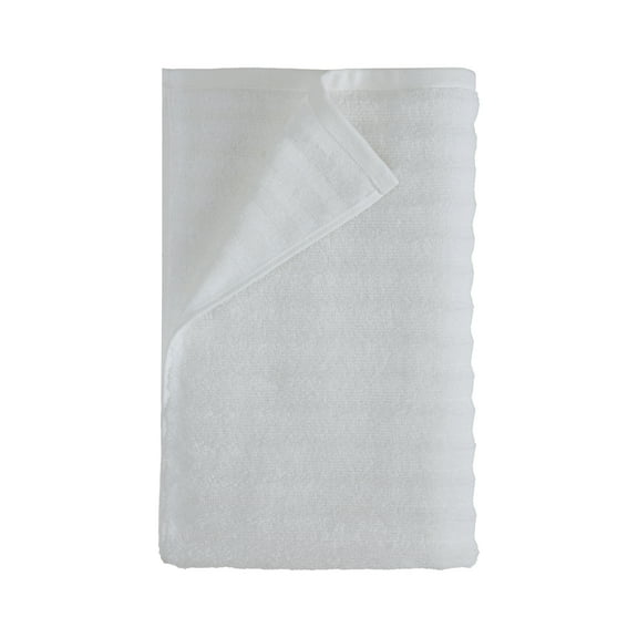 Mainstays Performance Cotton Bath Sheet, Oversized Super Soft Quick Dry Fade Resistant, Textured White