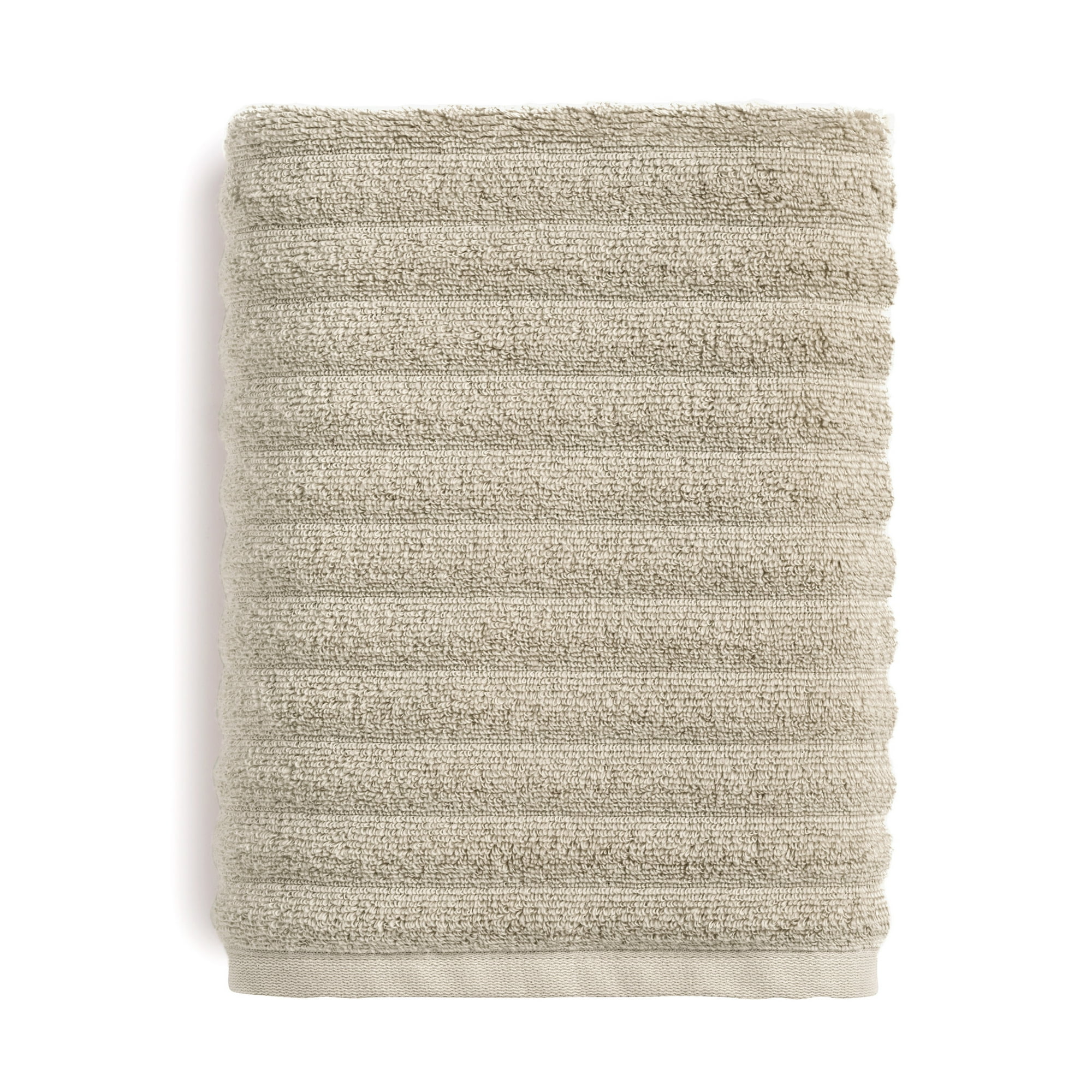 Cotton Bath Towel, Textured Beige