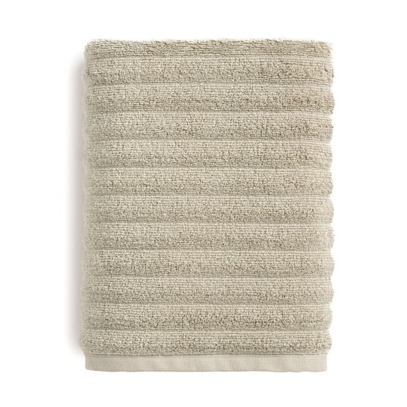 Mainstays Performance Textured Bath Towel, 30" x 54", Papyrus Beige