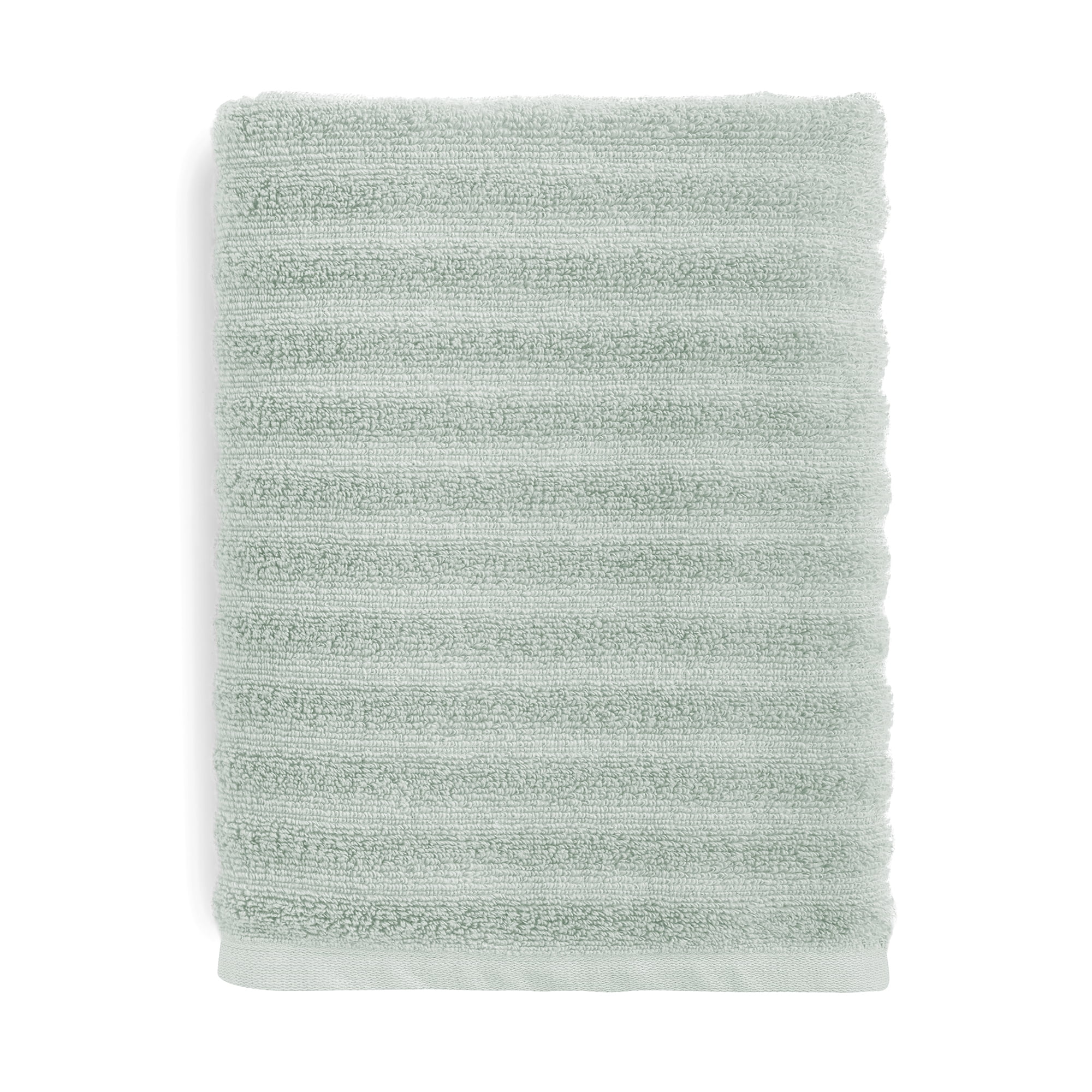 Mainstays Performance Textured Bath Towel, 30" x 54", Soft Sea