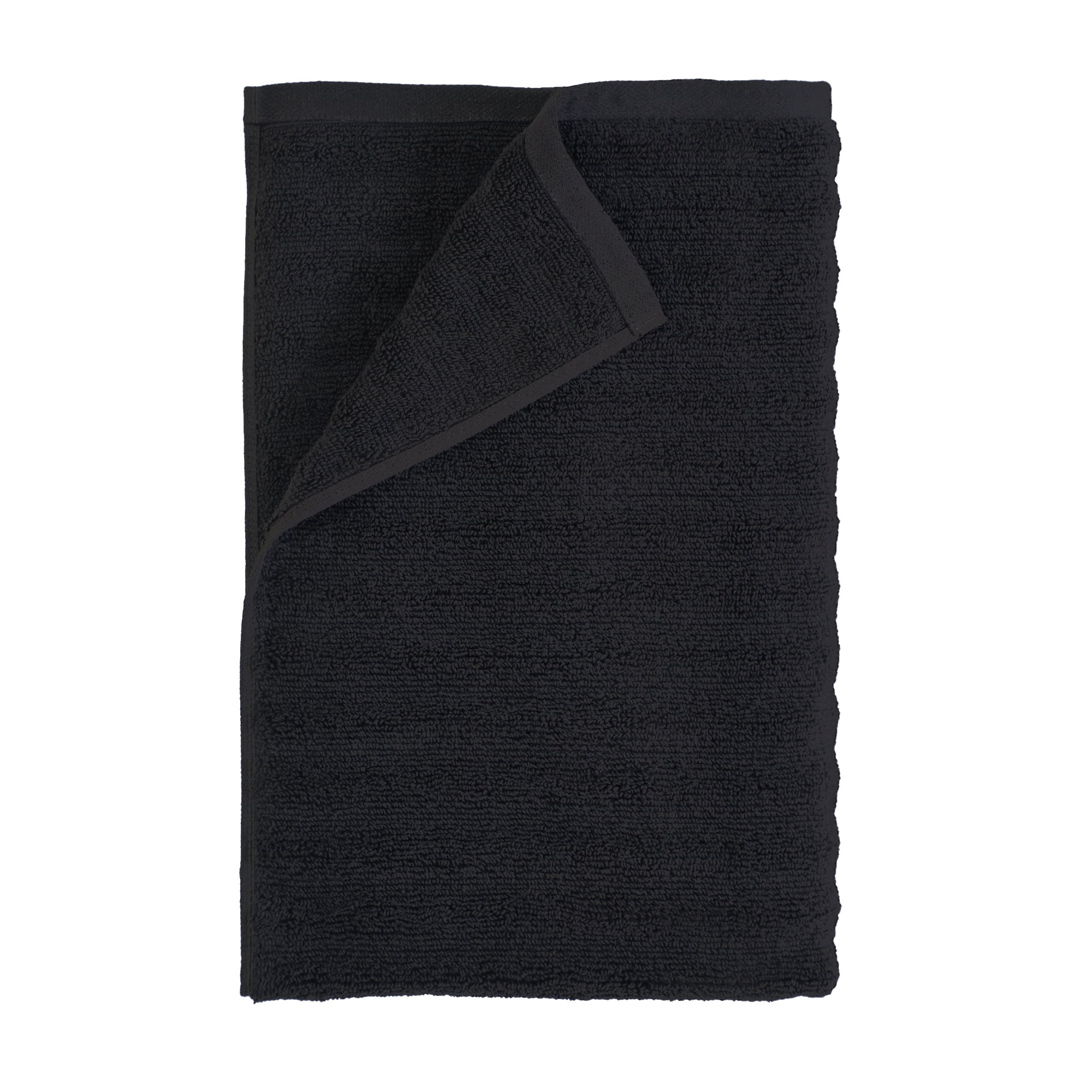 Basics Odor Resistant Textured Bath Towel Set - 6-Pieces, Cotton,  Assorted, Dark Grey, 54 L x 30 W