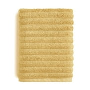 Mainstays Performance Cotton Bath Towel, Super Soft Quick Dry Fade Resistant, Textured Yellow