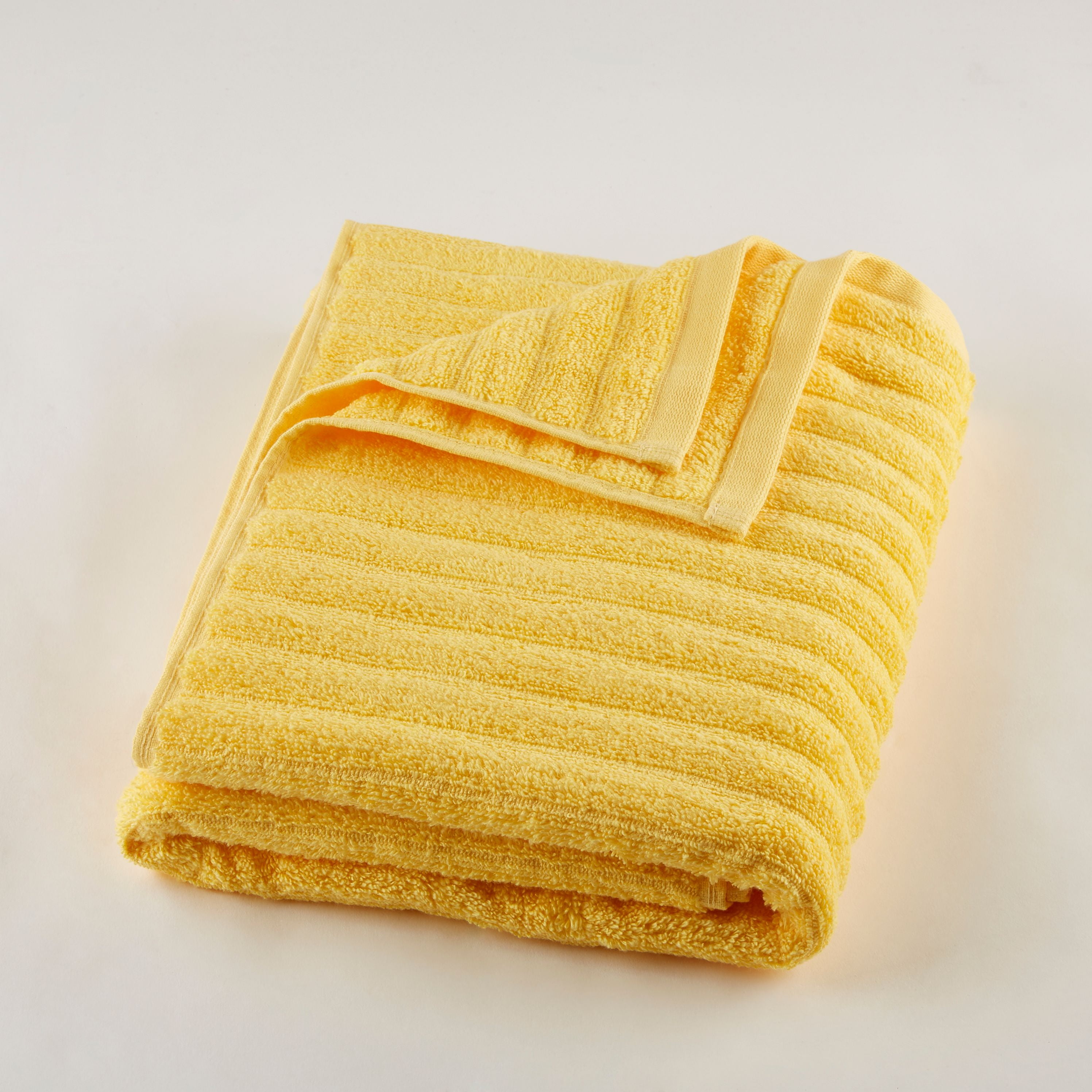 Mainstays Performance Textured Bath Towel, 54" x 30", Sunray Yellow