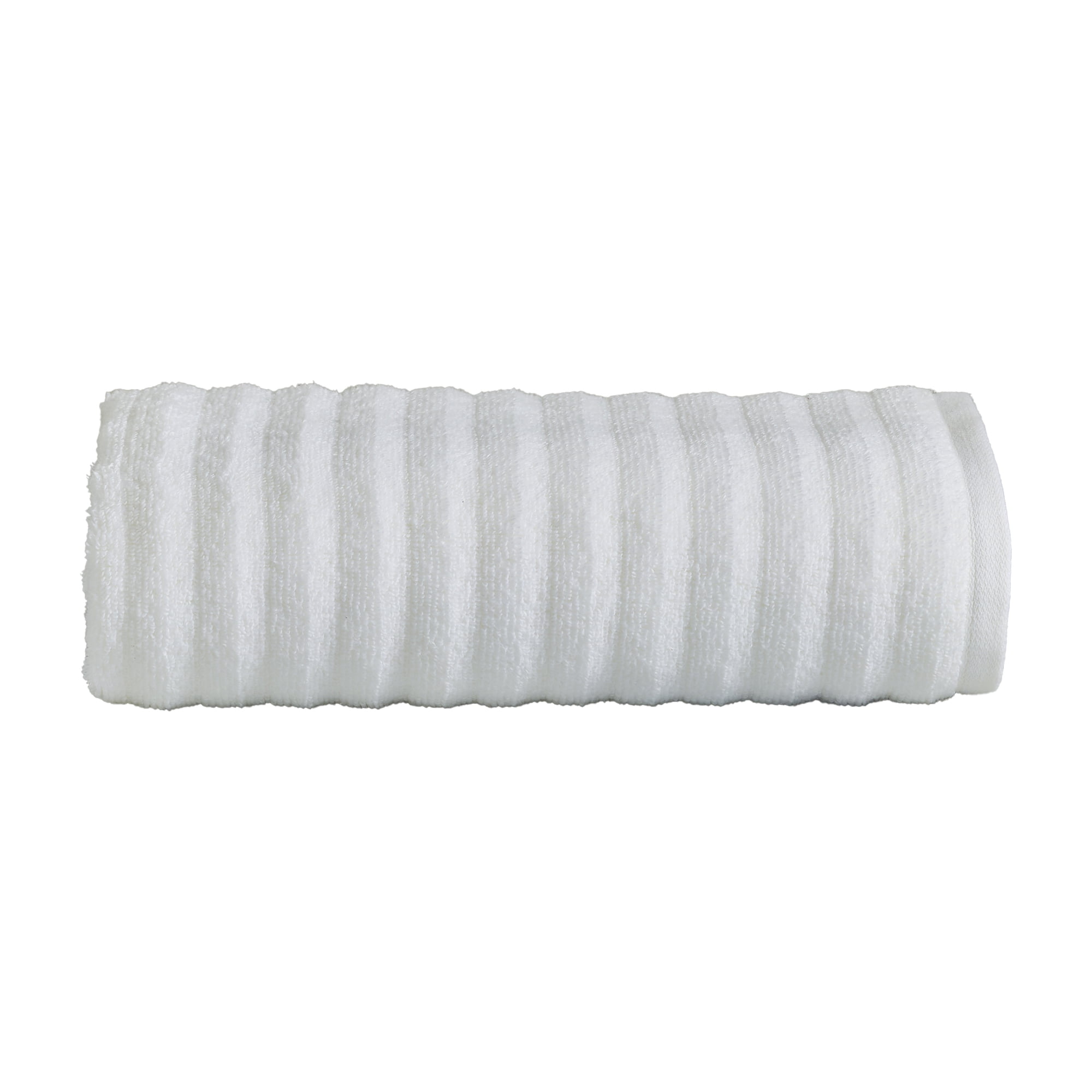 Performance Cotton Bath Towel, Super Soft Quick Dry Fade Resistant, Textured White