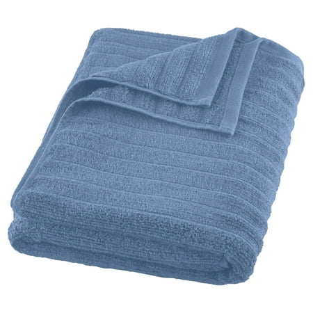 Mainstays Performance Textured Bath Towel - Blue Linen