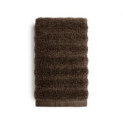 Mainstays Performance Cotton Hand Towel, Super Soft Quick Dry Fade Resistant, Textured Brown