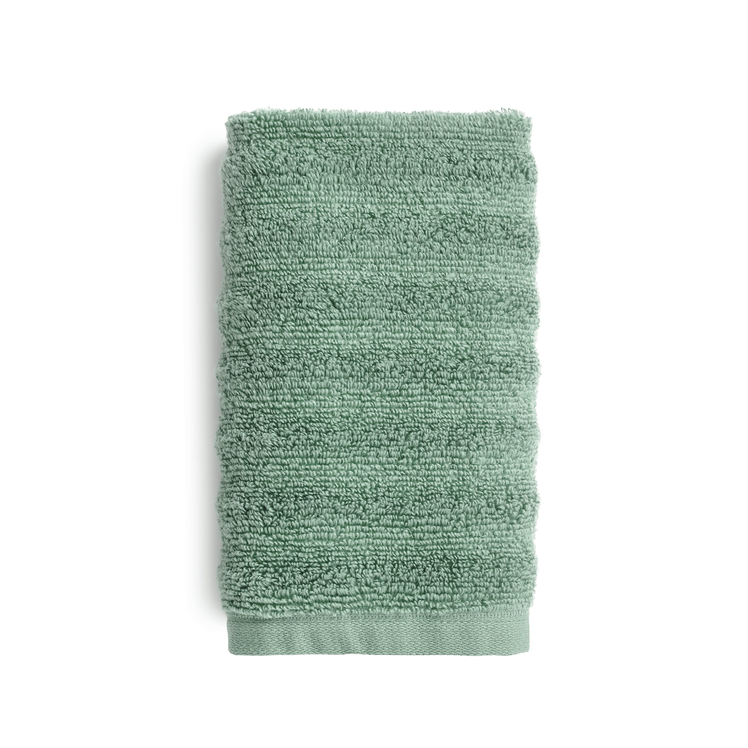 Mainstays Performance Textured Hand Towel, 16" x 26", Green Sage