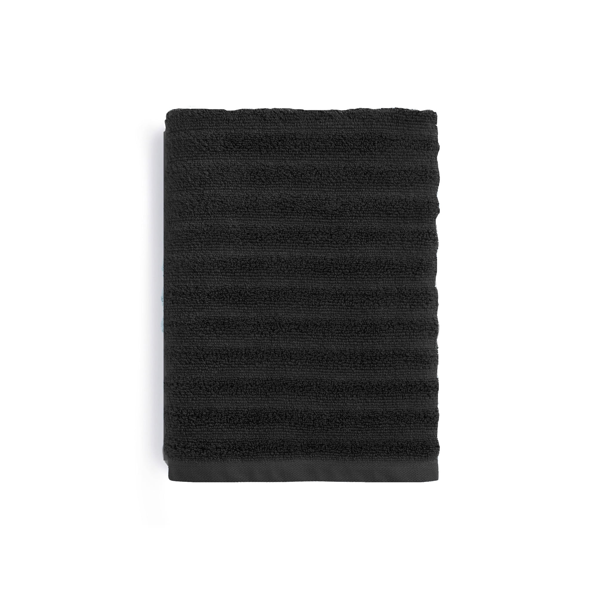 Mainstays Performance Textured Hand Towel, 26" x 16", Black