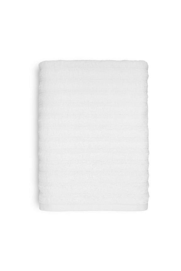 Performance Cotton Hand Towel, Super Soft Quick Dry Fade Resistant, Textured White