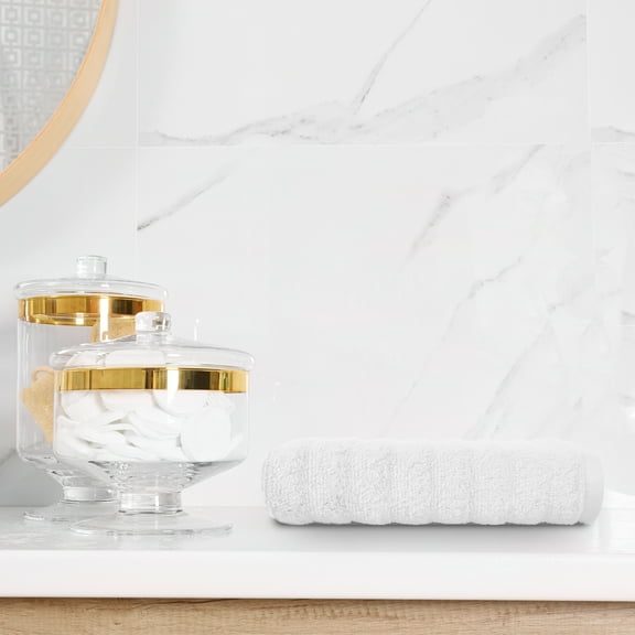 Mainstays Performance Textured Washcloth, 12" x 12", Arctic White