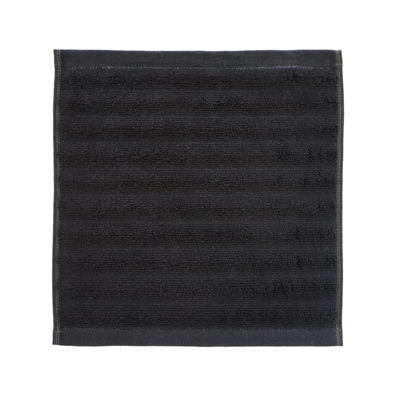 Mainstays Performance Textured Washcloth, 12" x 12", Black