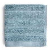 Mainstays Performance Washcloth, 12 in x 12 in, 100% Cotton, Quick Dry, Fade Resistant, Blue Linen, 1 Count