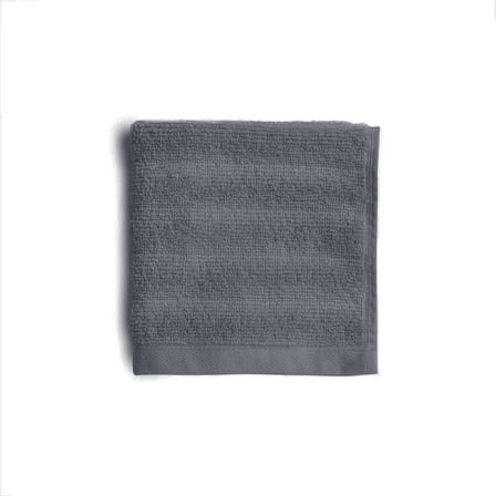 Mainstays Performance Cotton Washcloth, Super Soft Quick Dry Fade Resistant, Textured Grey
