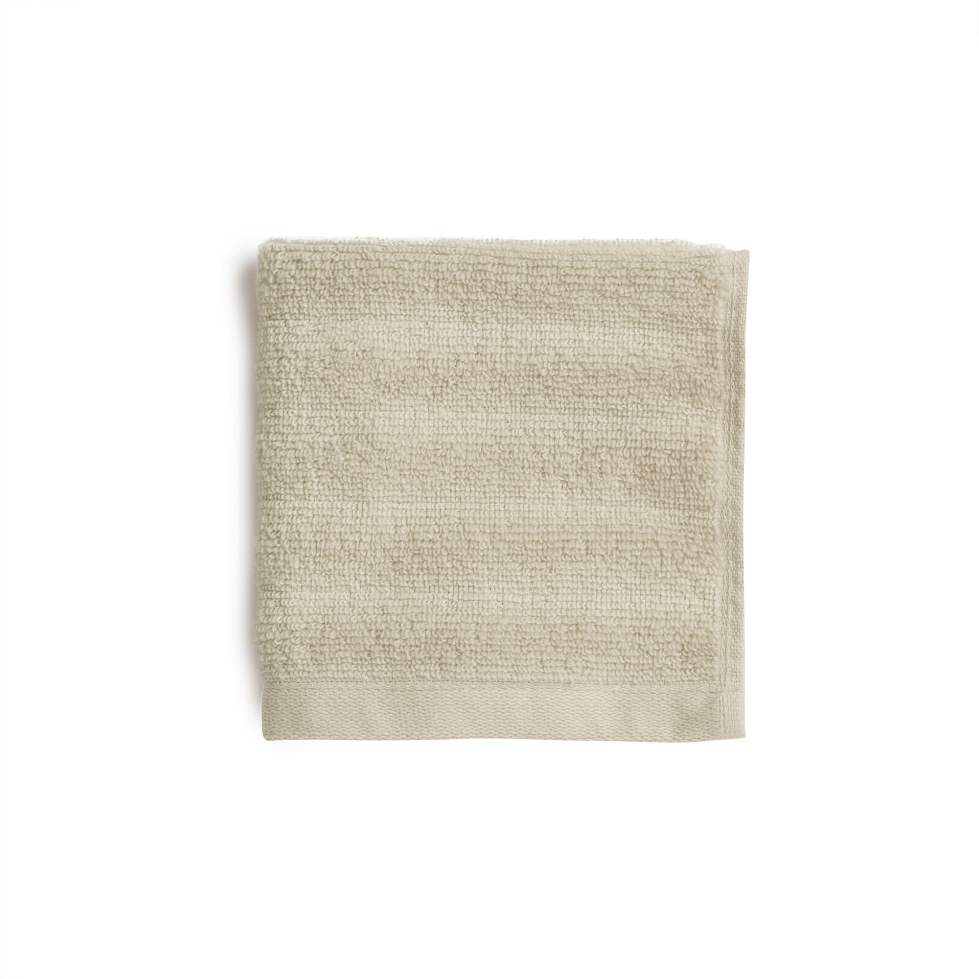 Cotton Washcloth, Textured Beige
