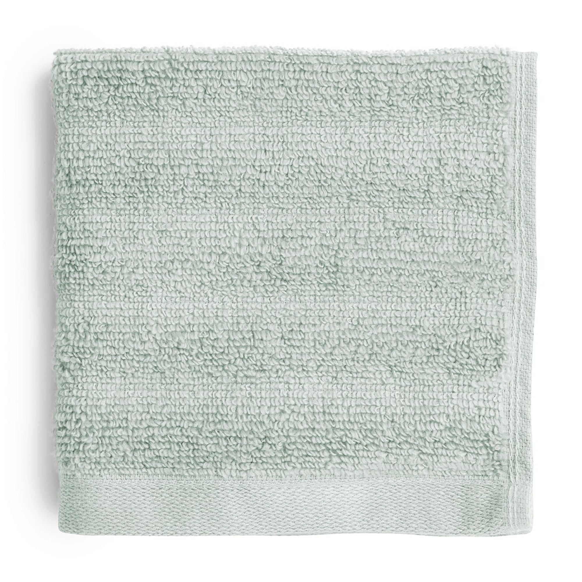 Mainstays Performance Cotton Washcloth, Super Soft Quick Dry Fade Resistant, Textured Light Green