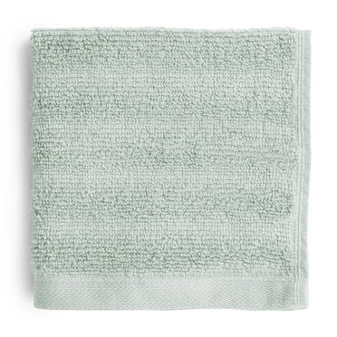 Mainstays Performance Textured Washcloth, 12" x 12", Soft Sea