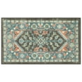 thumbnail image 1 of Mainstays Persian Border Medallion Print Gray Aqua Indoor Accent Rug, 1'8"x2'10", 1 of 8