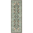 thumbnail image 1 of Mainstays Persian Border Medallion Loop Print Gray Aqua Indoor Runner Rug, 2' x 6', 1 of 8