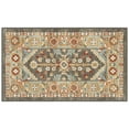 thumbnail interactive-video image 1 of Mainstays Persian Border Medallion Loop Print Rust Brown Indoor Accent Rug, 1'8"x2'10", 1 of 9